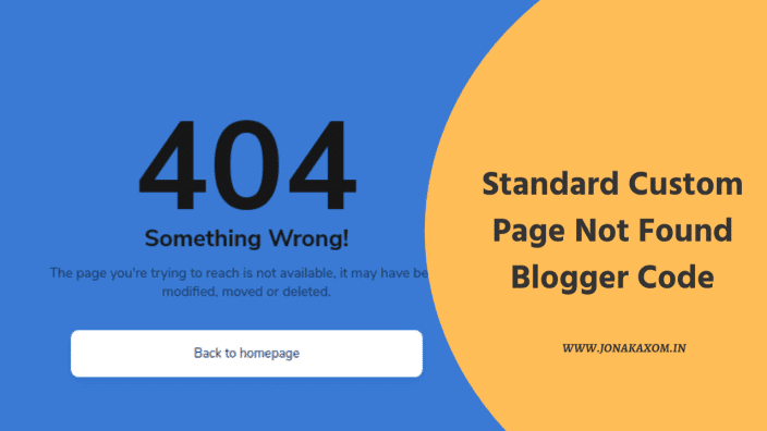 Standard Custom Page Not Found Blogger Code